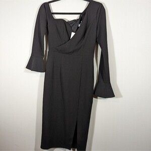 Lumier by Bariano Dress Women Size XS‎ Black One-Off Shoulder Cocktail (SAMPLE)